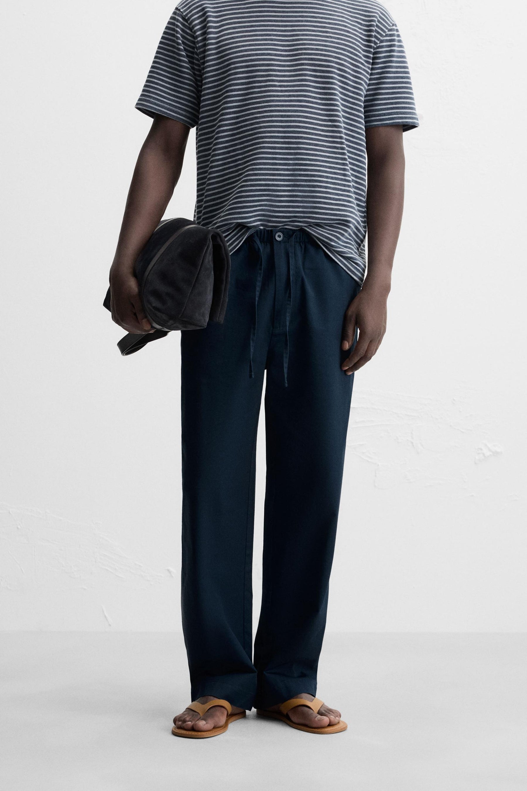 RELAXED FIT STRAIGHT-LEG TROUSERS - Image 2