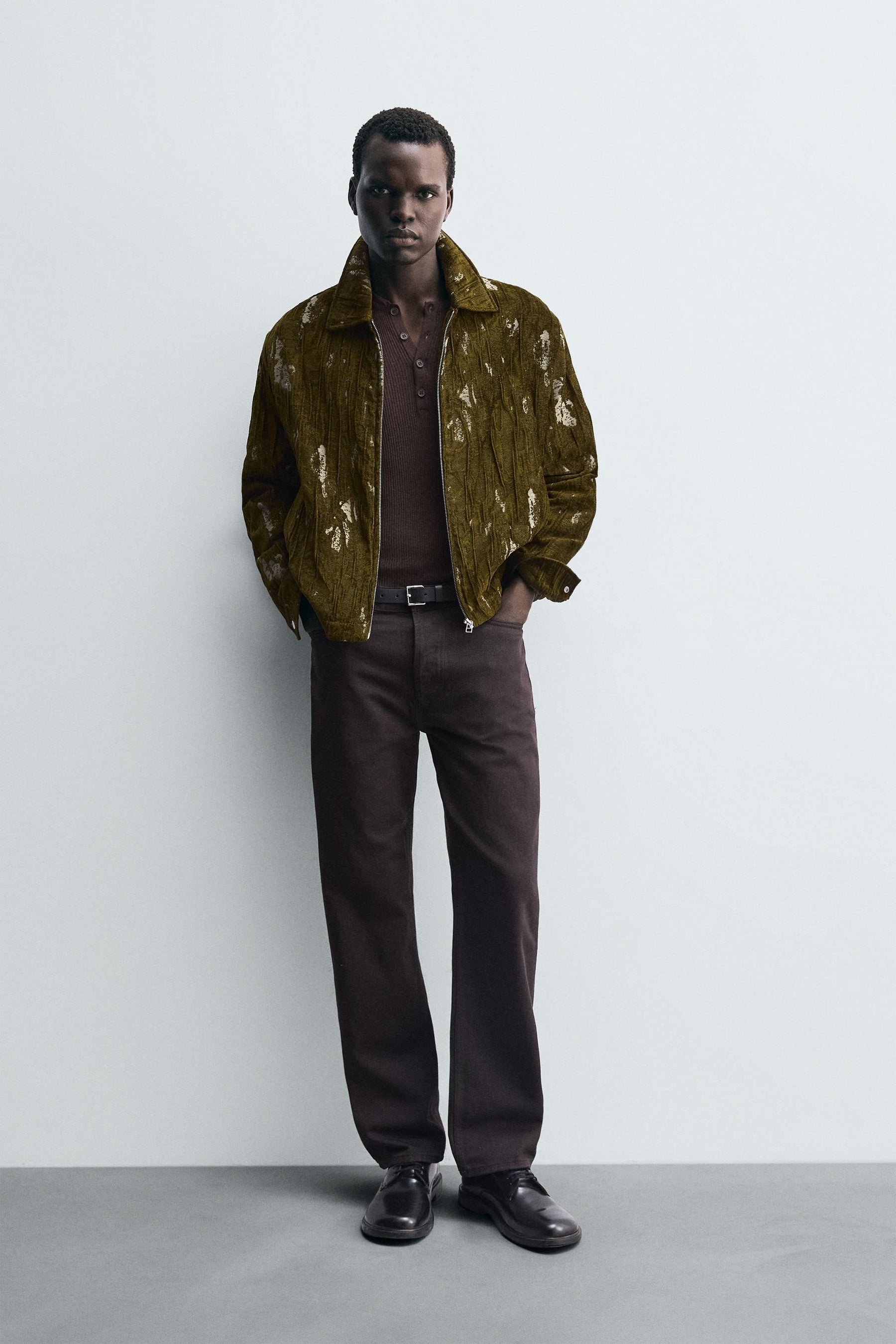 TEXTURED JACQUARD JACKET - Image 1