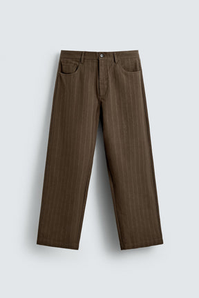 BALLOON FIT STRIPED JACQUARD TROUSERS - Image 7
