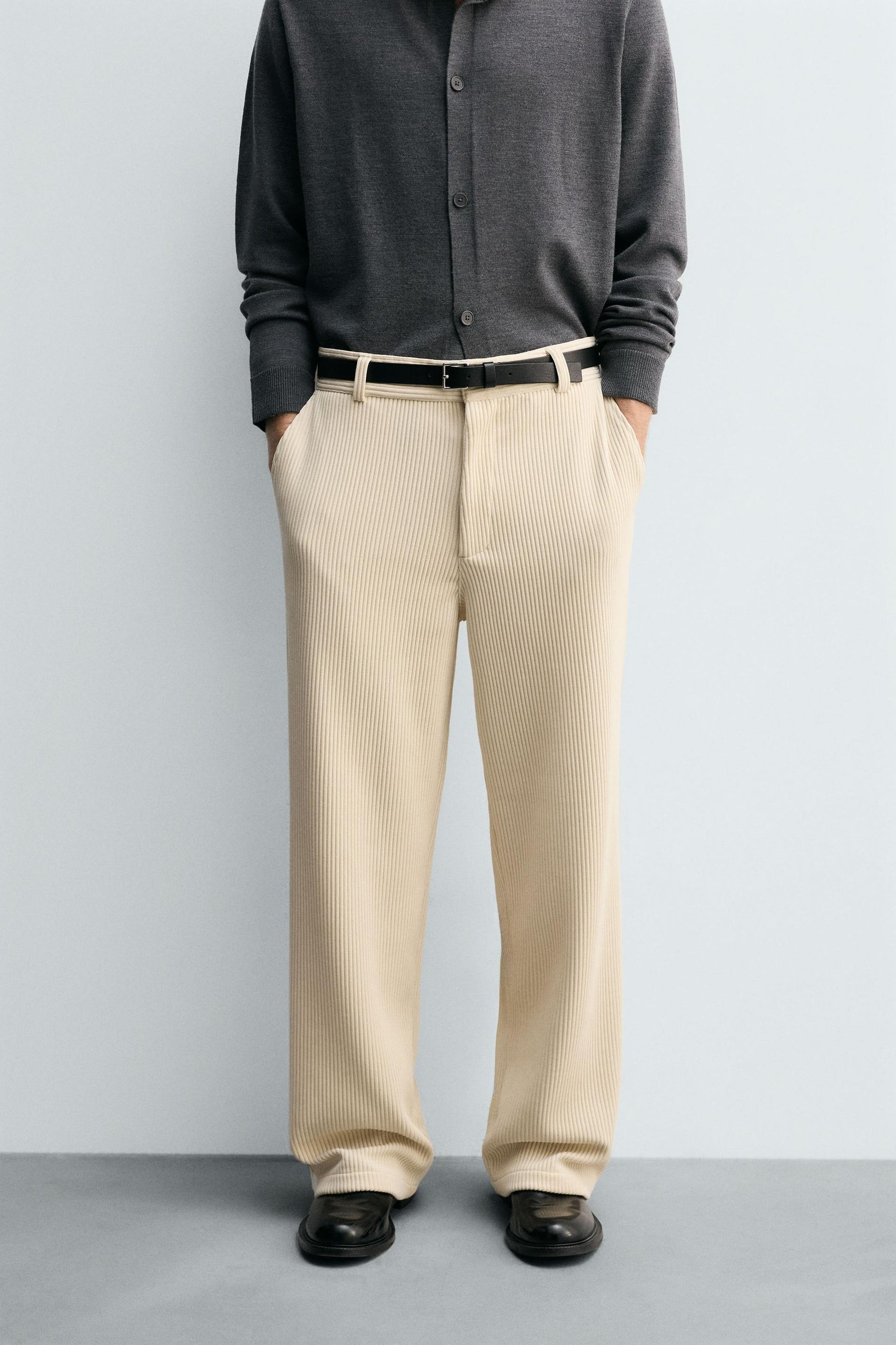WIDE-LEG CORDUROY TROUSERS - Image 2
