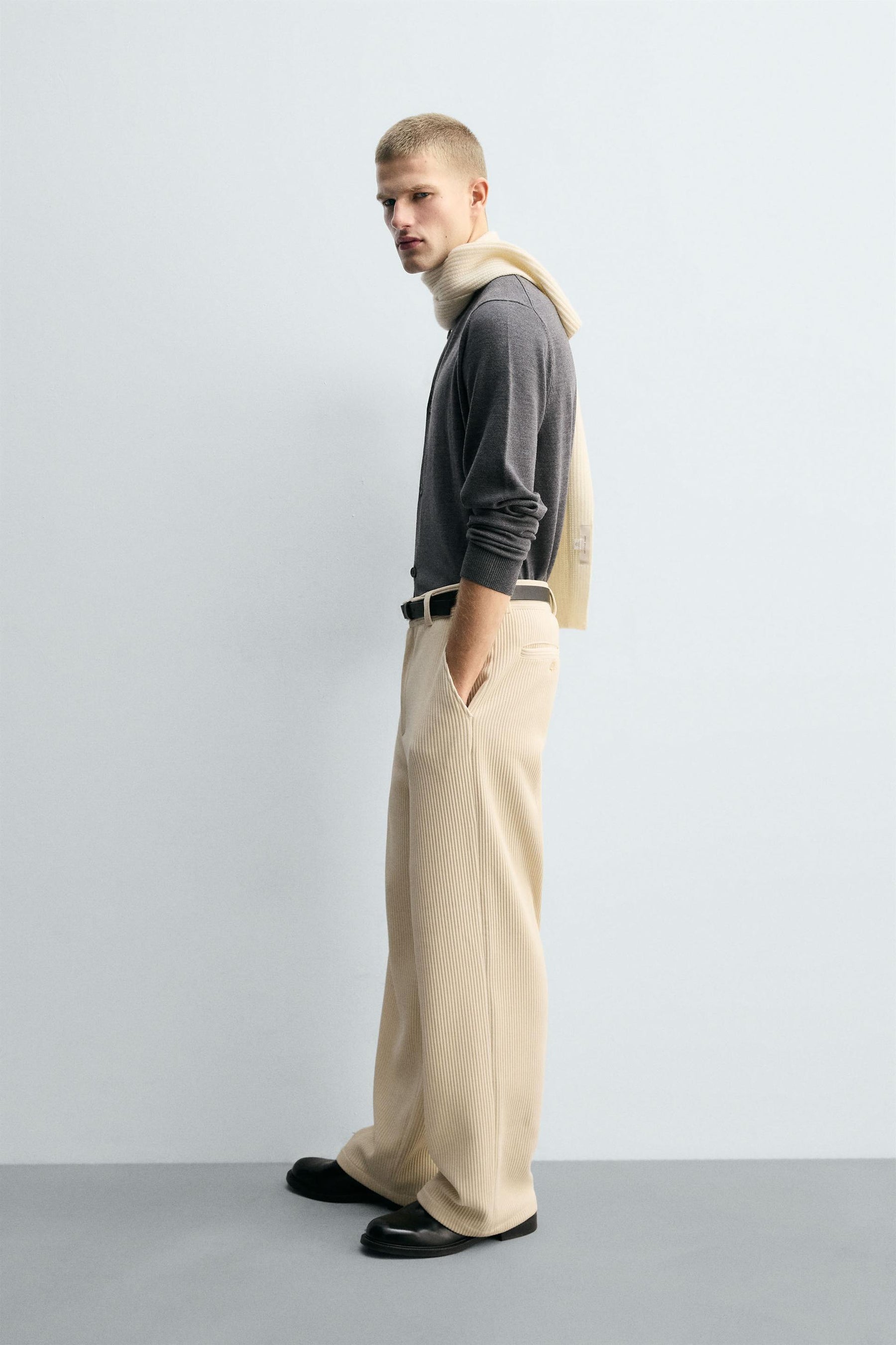 WIDE-LEG CORDUROY TROUSERS - Image 4