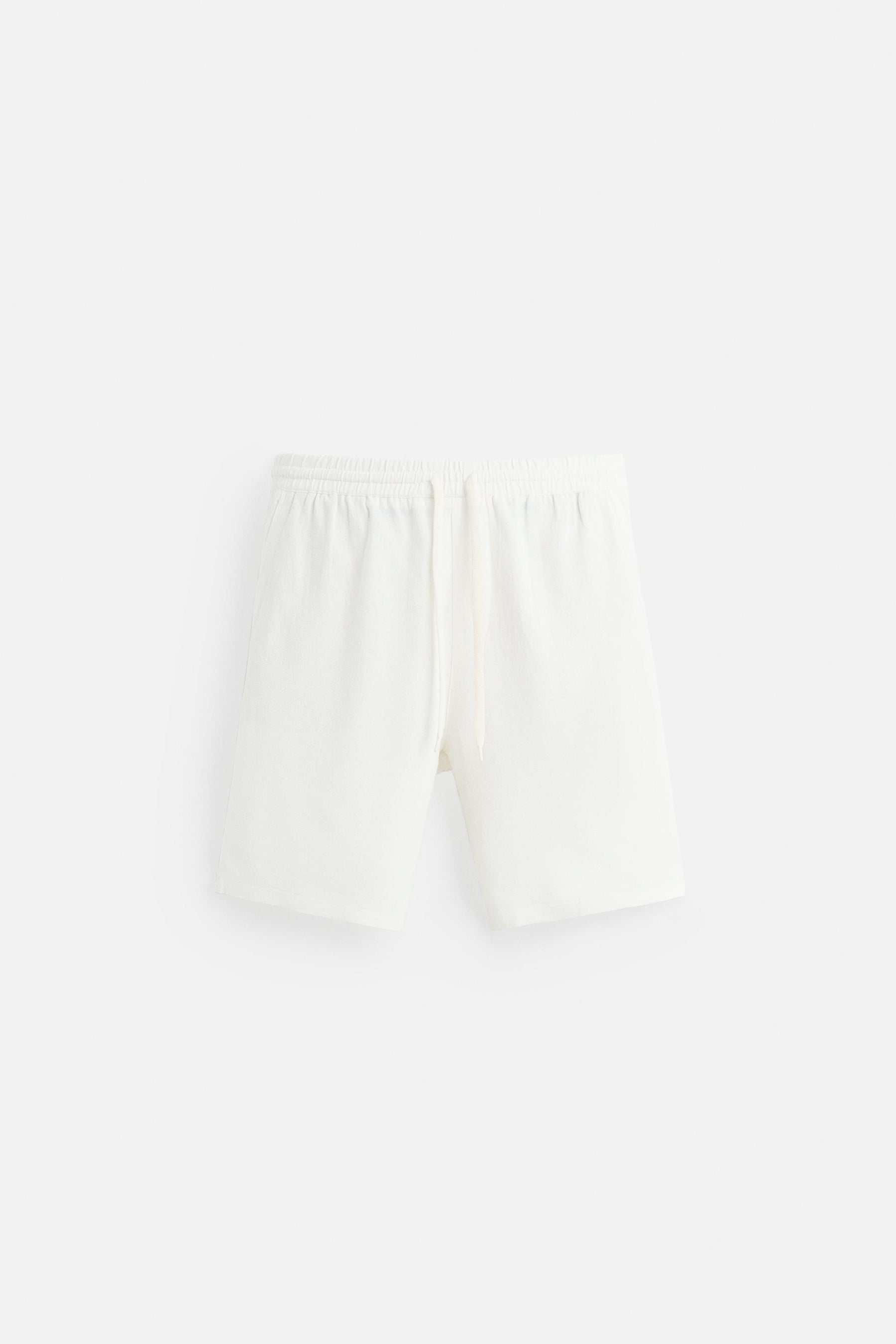 LINEN - VISCOSE BERMUDA SHORTS - Image 6