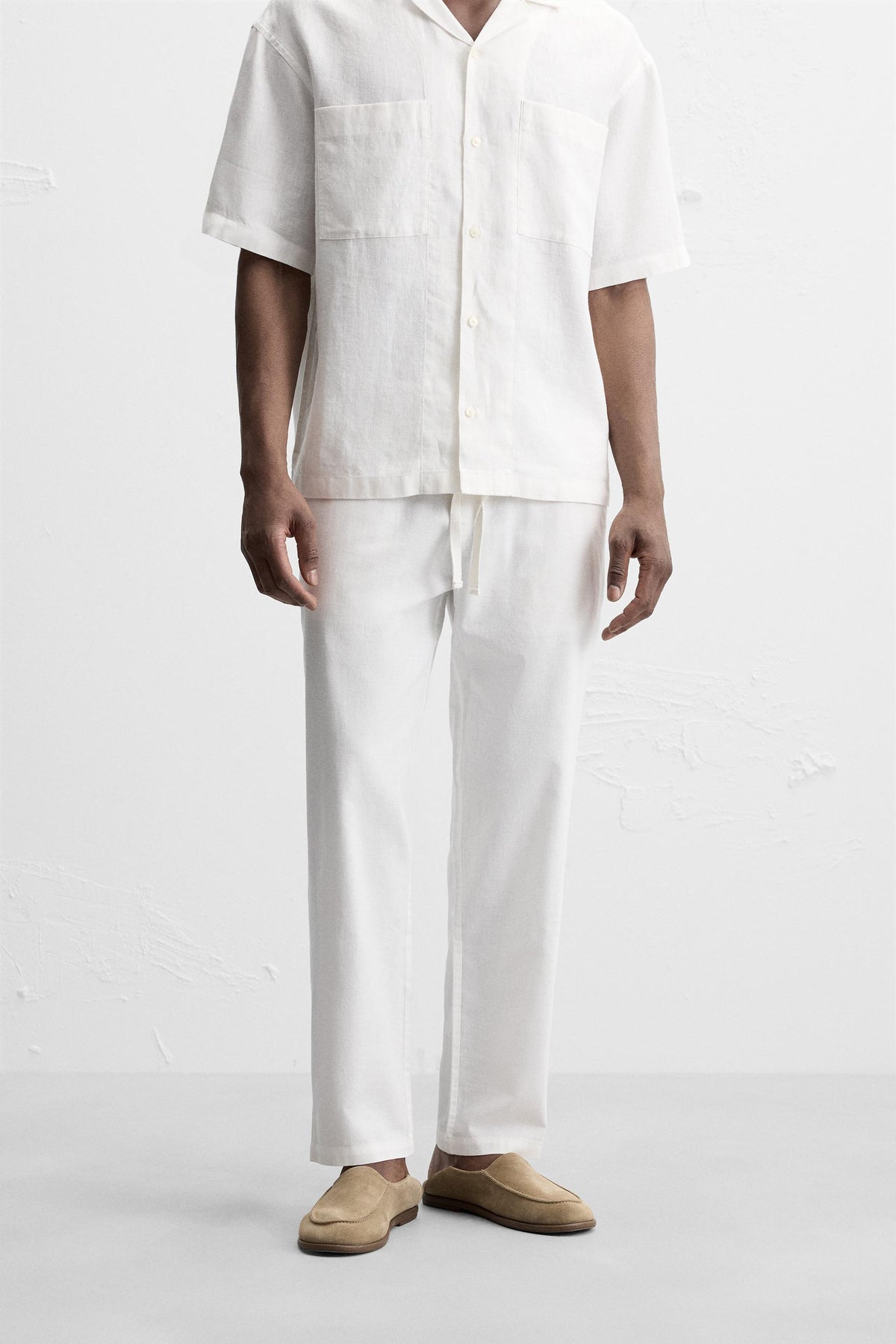 COTTON-LINEN RELAXED FIT TROUSERS - Image 2