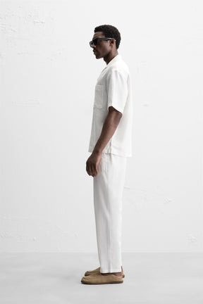 COTTON-LINEN RELAXED FIT TROUSERS - Image 4