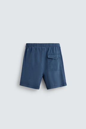 LYOCELL-COTTON RELAXED FIT BERMUDA SHORTS - Image 8