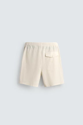 LYOCELL-COTTON RELAXED FIT BERMUDA SHORTS - Image 7