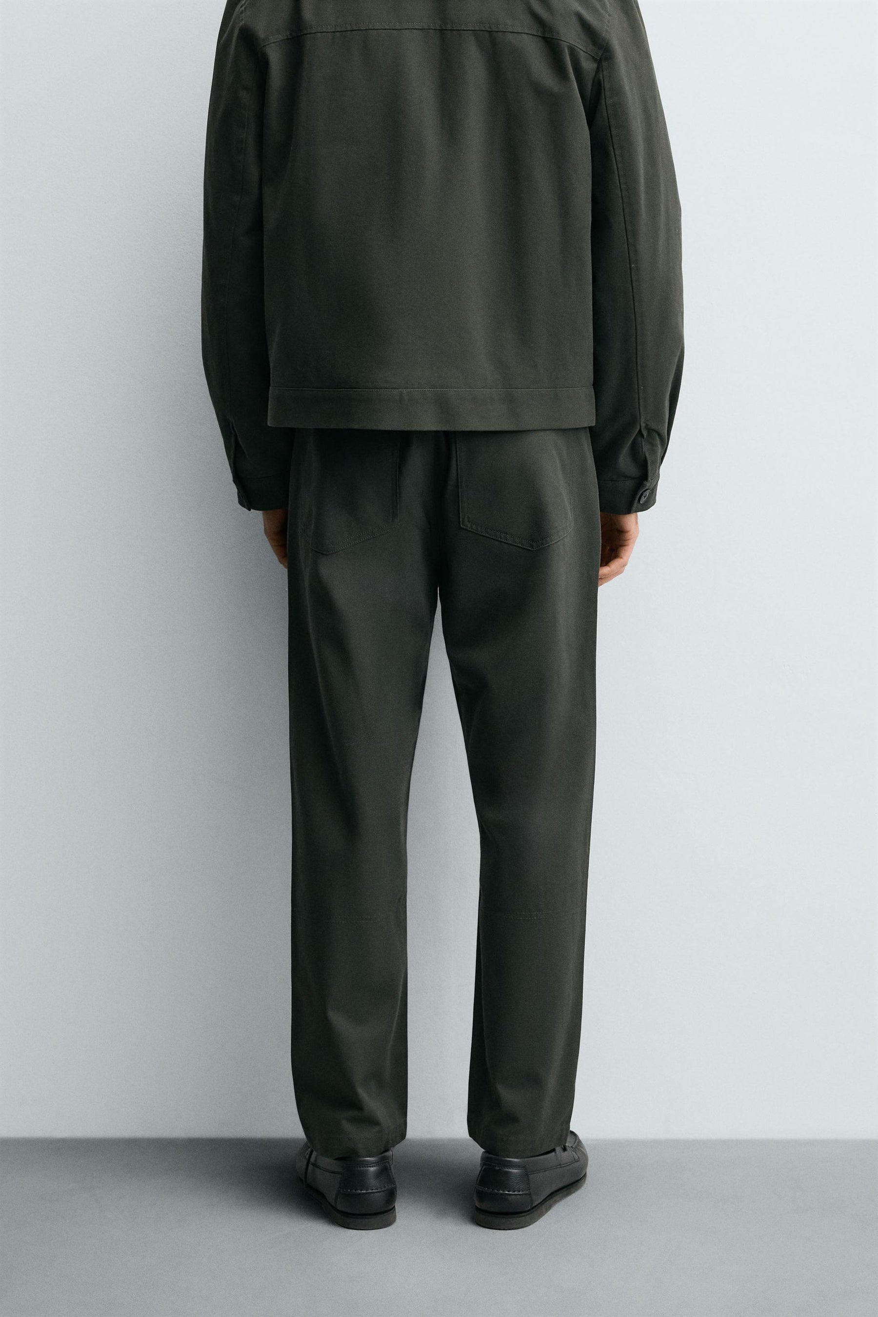 TEXTURED CANVAS TROUSERS - Image 3