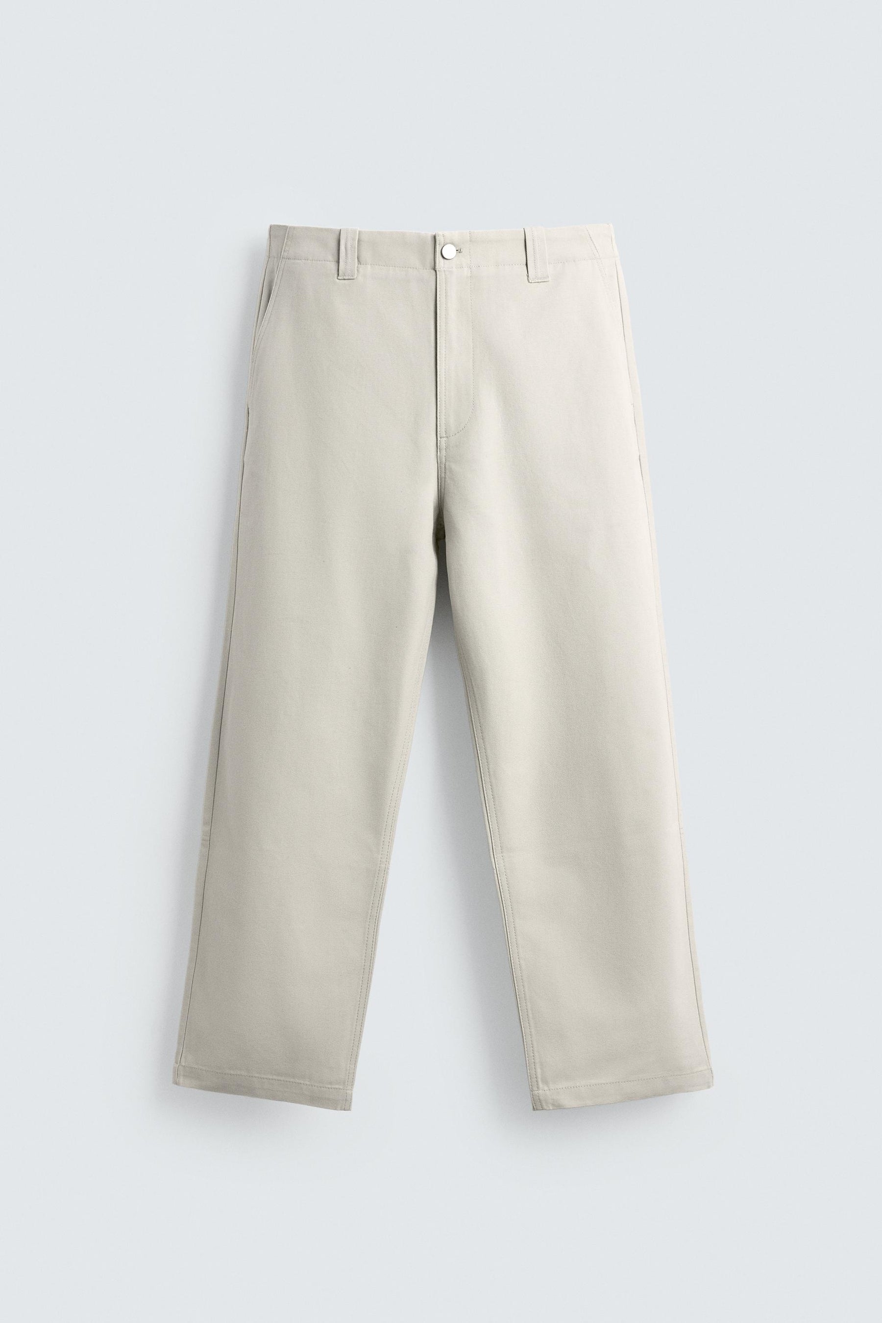 TEXTURED CANVAS TROUSERS - Image 6