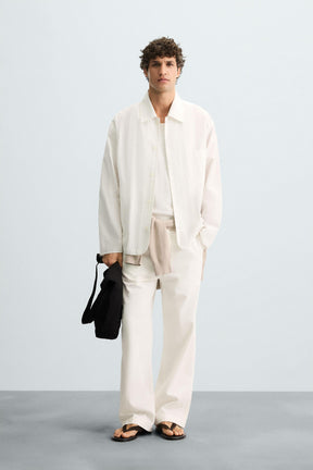 STRIPED TEXTURED SHIRT - Image 1