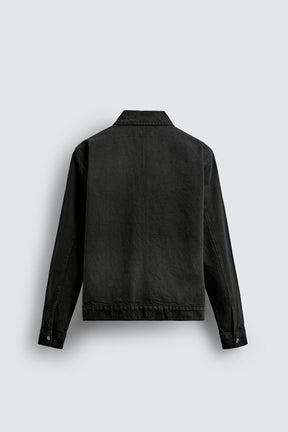 DENIM ZIP-UP OVERSHIRT - Image 7