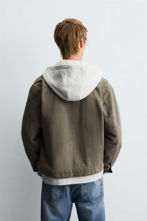 DENIM ZIP-UP OVERSHIRT - Image 3