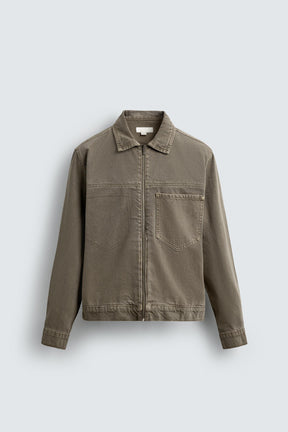 DENIM ZIP-UP OVERSHIRT - Image 7