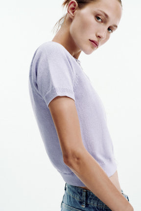 CARDIGAN WITH FAUX PEARL TIES - Image 3