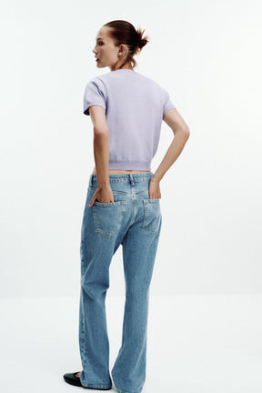 CARDIGAN WITH FAUX PEARL TIES - Image 4