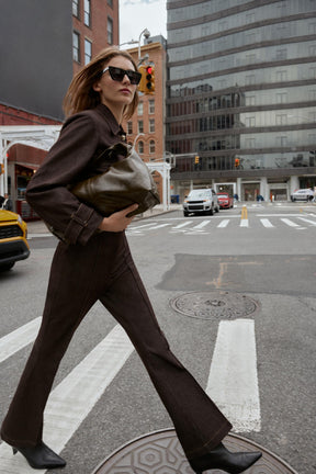 Flare Trousers with Stitch