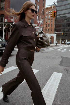 Flare Trousers with Stitch