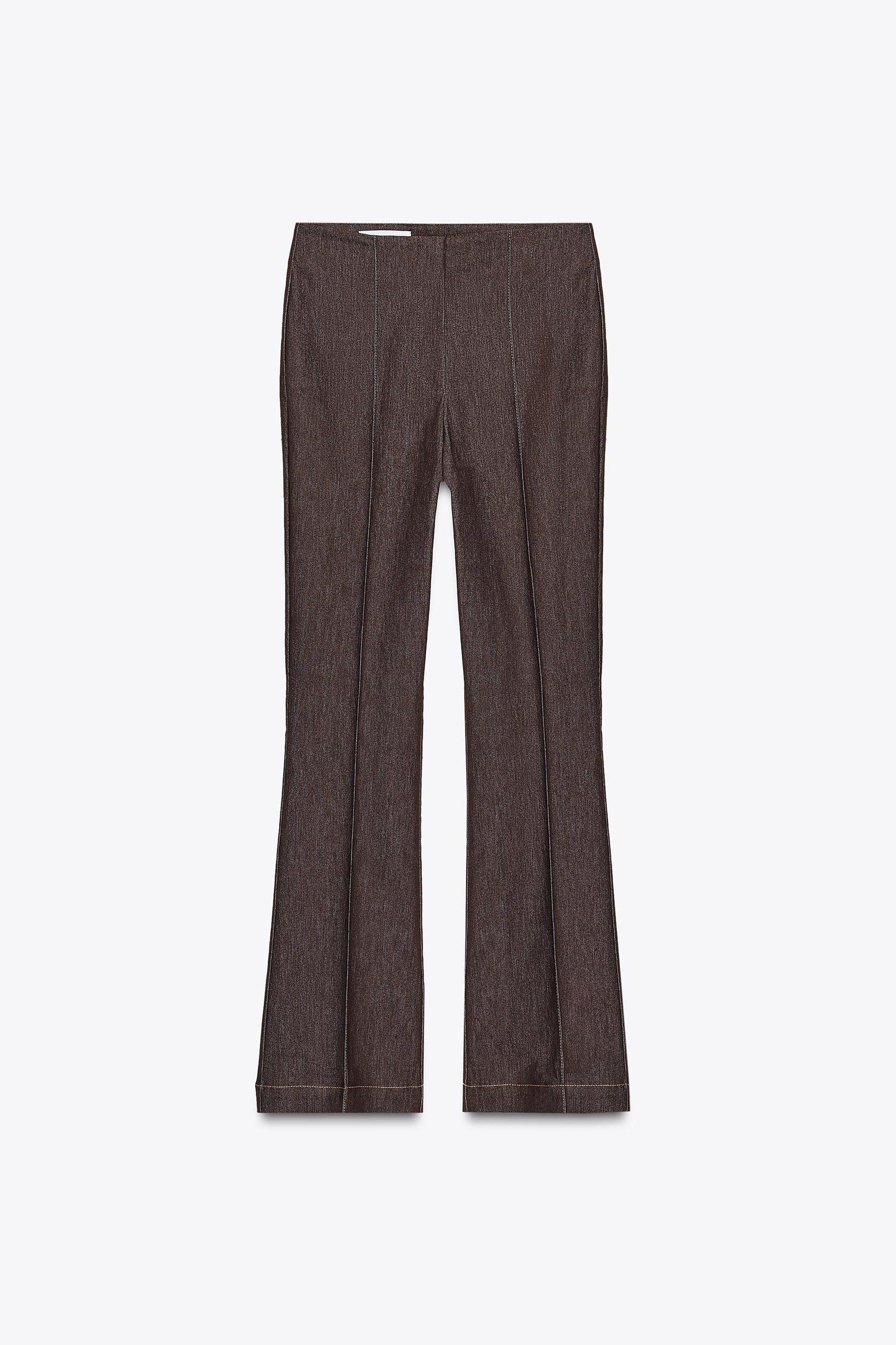 Flare Trousers with Stitch