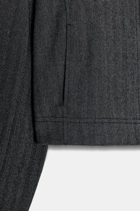 HERRINGBONE CROPPED BLAZER - Image 8