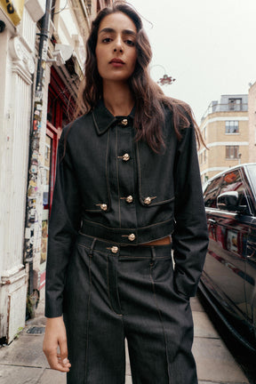 CROPPED CONTRAST JACKET