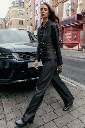 CROPPED CONTRAST JACKET