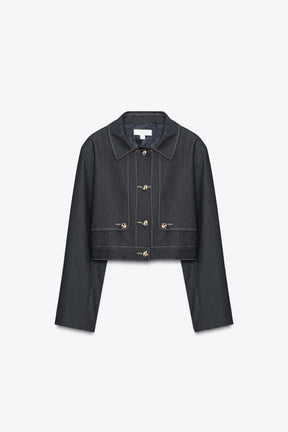 CROPPED CONTRAST JACKET