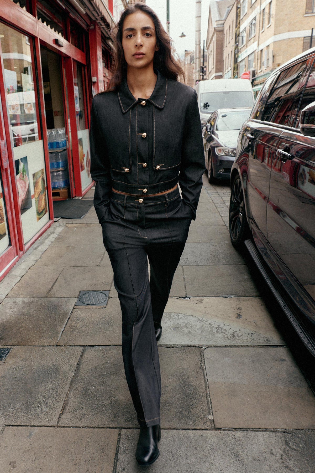 CROPPED CONTRAST JACKET