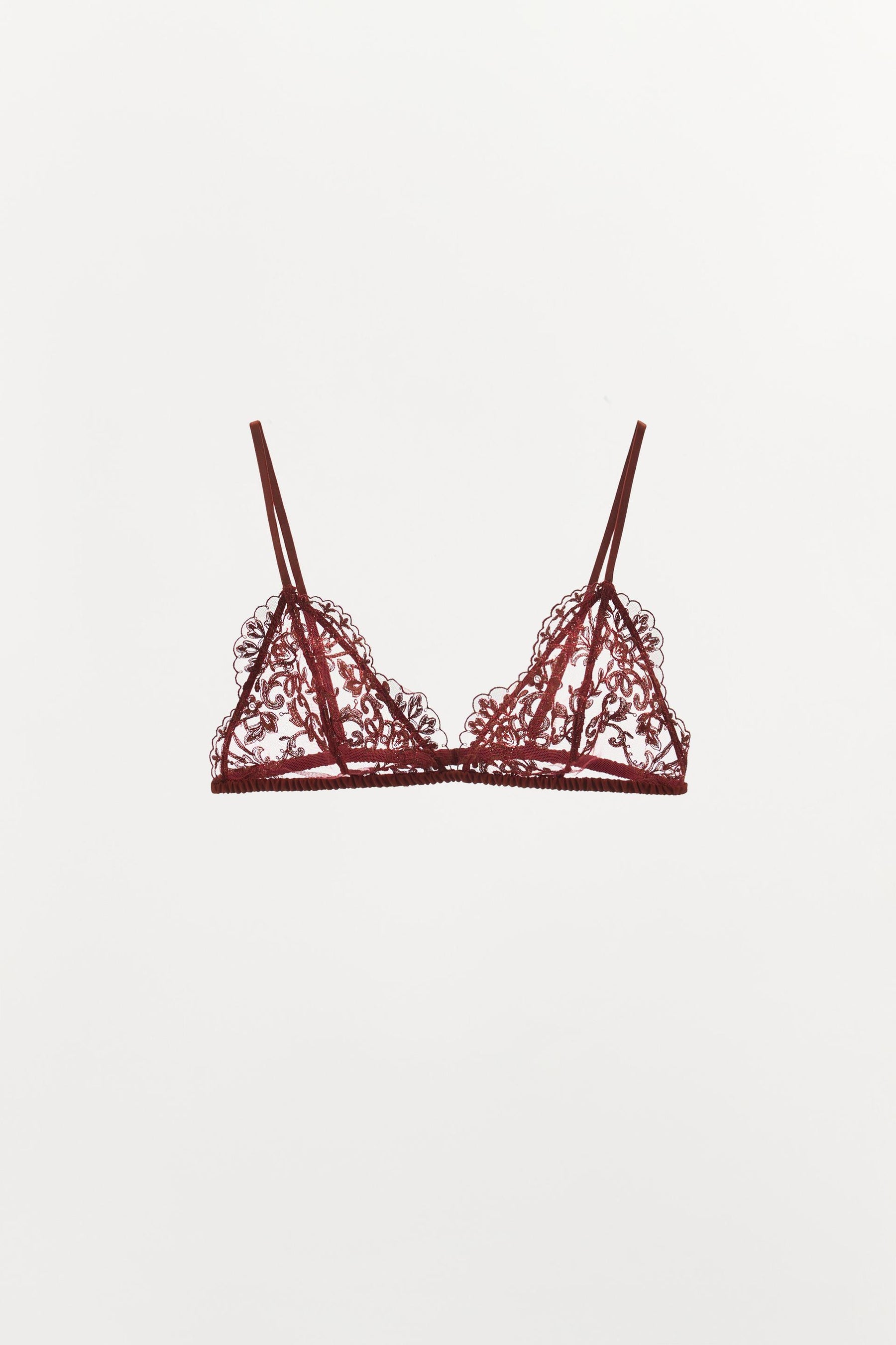 EMBROIDERED LACE BRALETTE