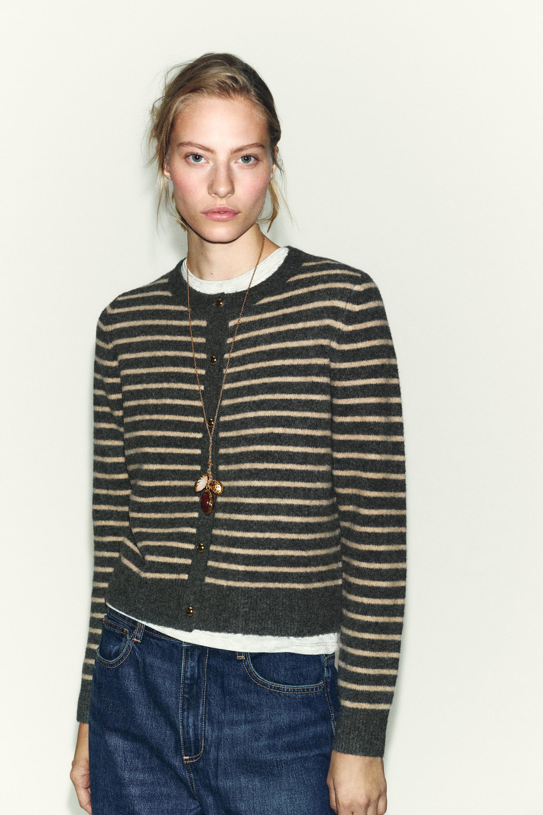 Striped Knit Cardigan