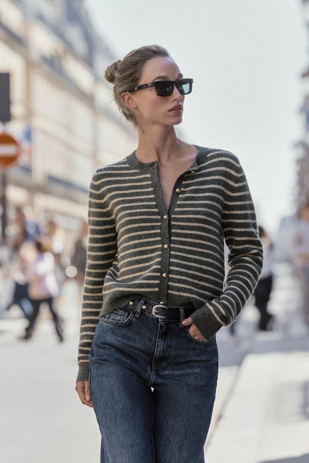 STRIPED CARDIGAN - Image 1