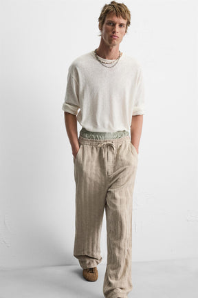 RELAXED FIT JACQUARD TROUSERS - Image 5