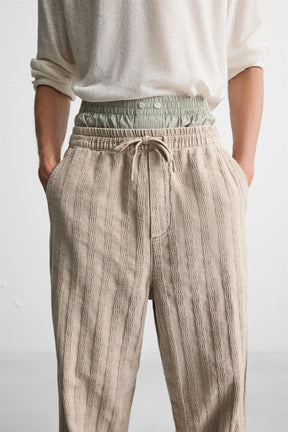 RELAXED FIT JACQUARD TROUSERS - Image 6