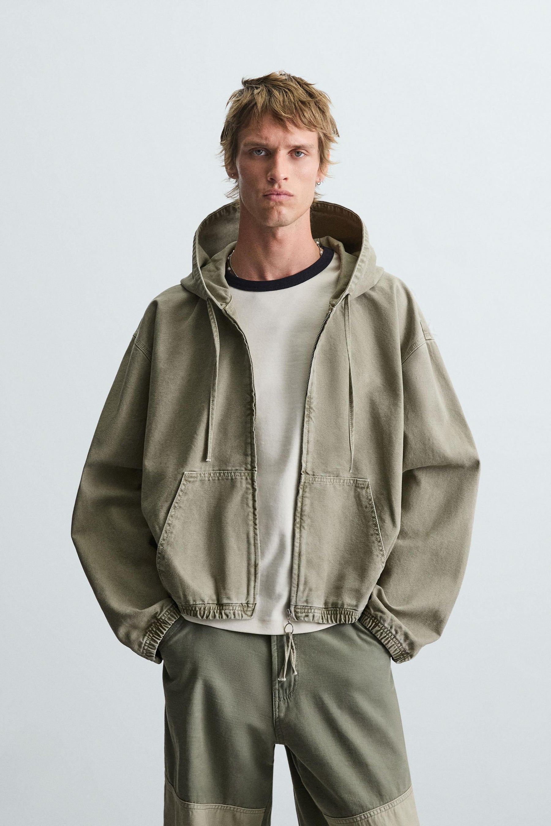 WASHED HOODED JACKET - Image 2