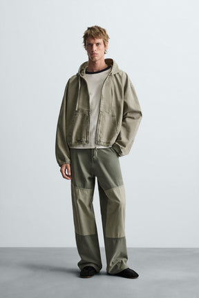 WASHED HOODED JACKET - Image 1