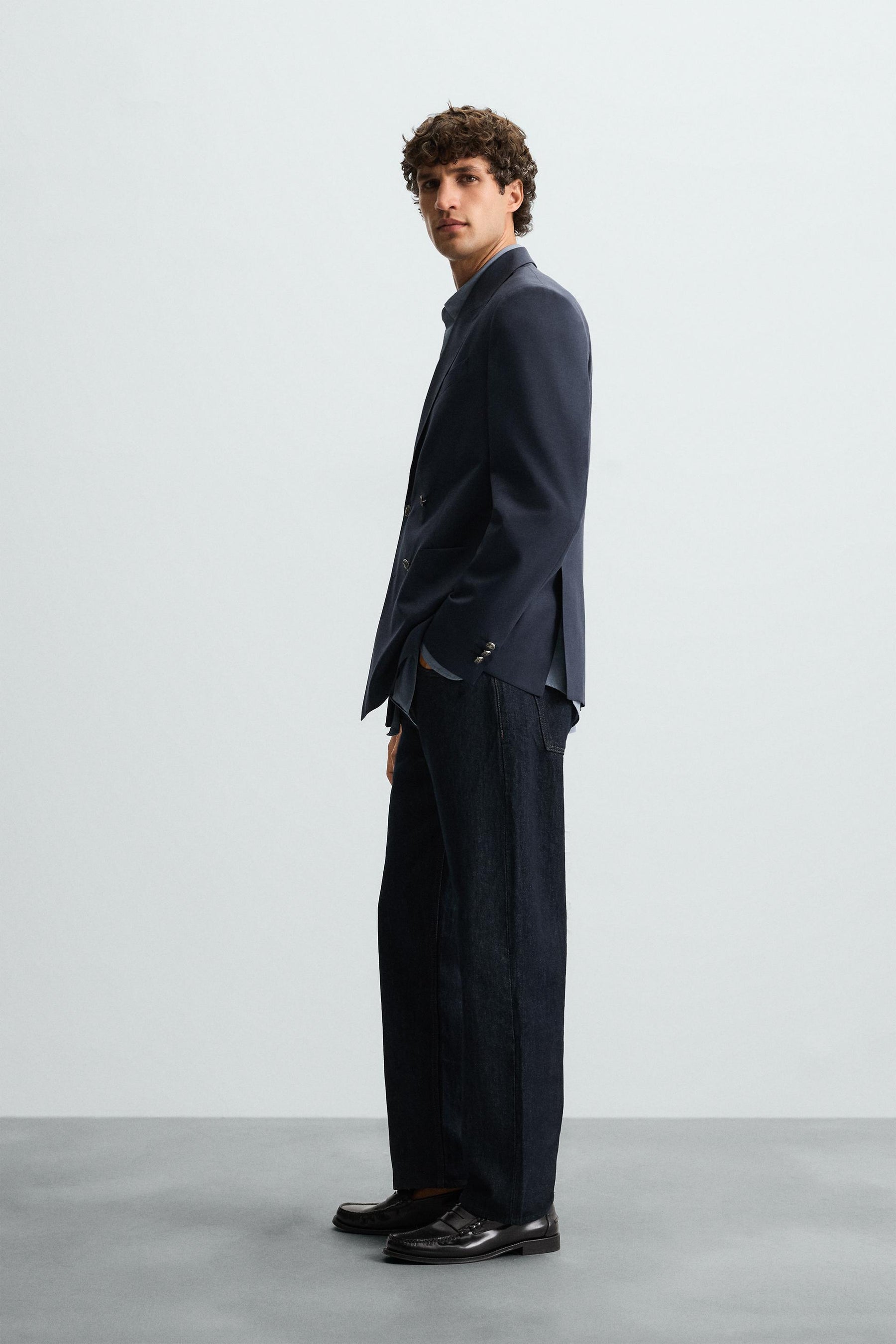 DOUBLE-BREASTED WOOL BLEND BLAZER - Image 4