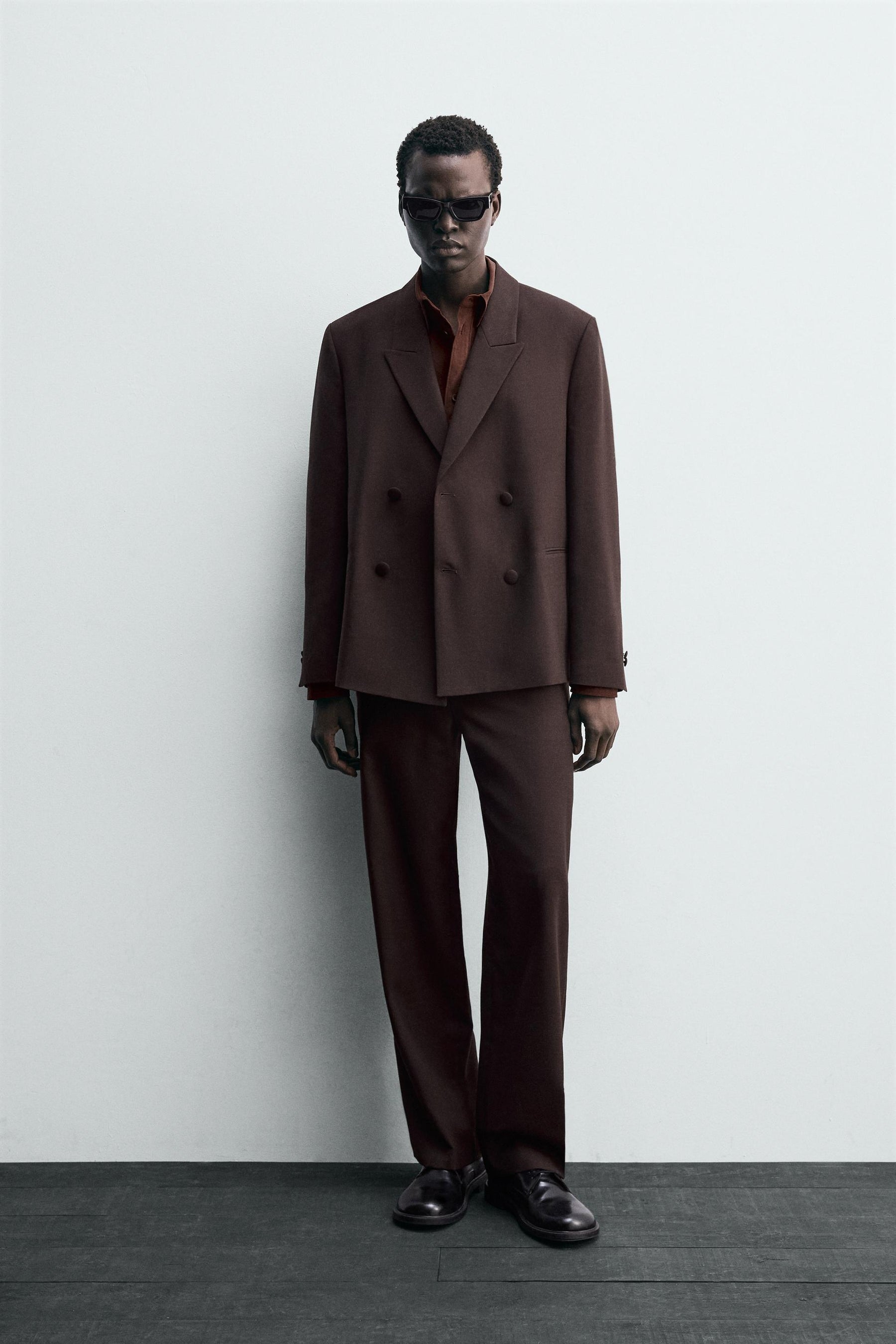 WOOL BLEND DOUBLE-BREASTED BLAZER - Image 1