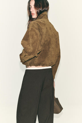 Straight-leg trousers with waist