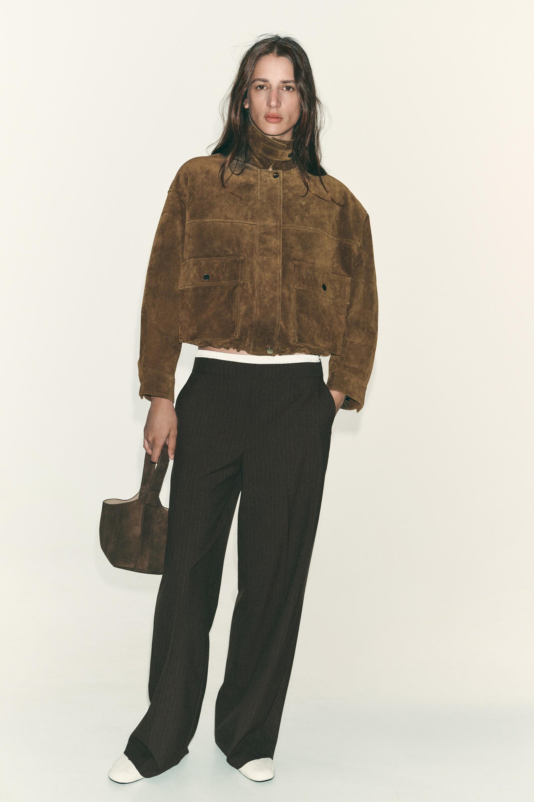 Straight-leg trousers with waist