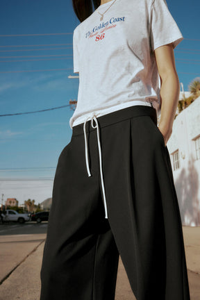 WIDE-LEG TROUSERS WITH WAISTBAND
