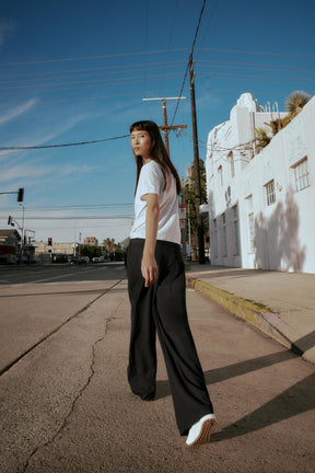 WIDE-LEG TROUSERS WITH WAISTBAND