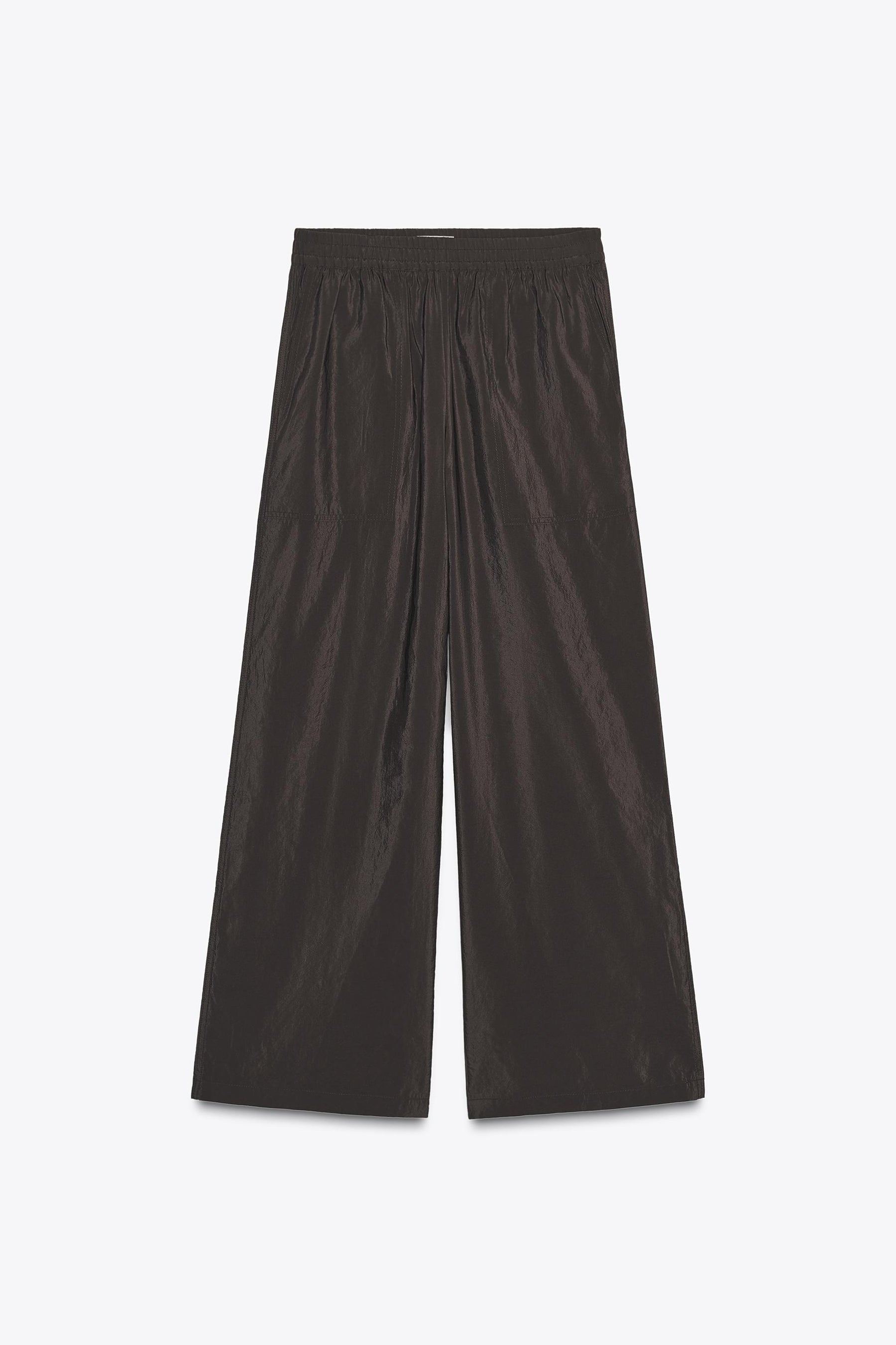 Elastic-Waist Wide Trousers