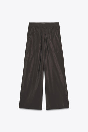 Elastic-Waist Wide Trousers