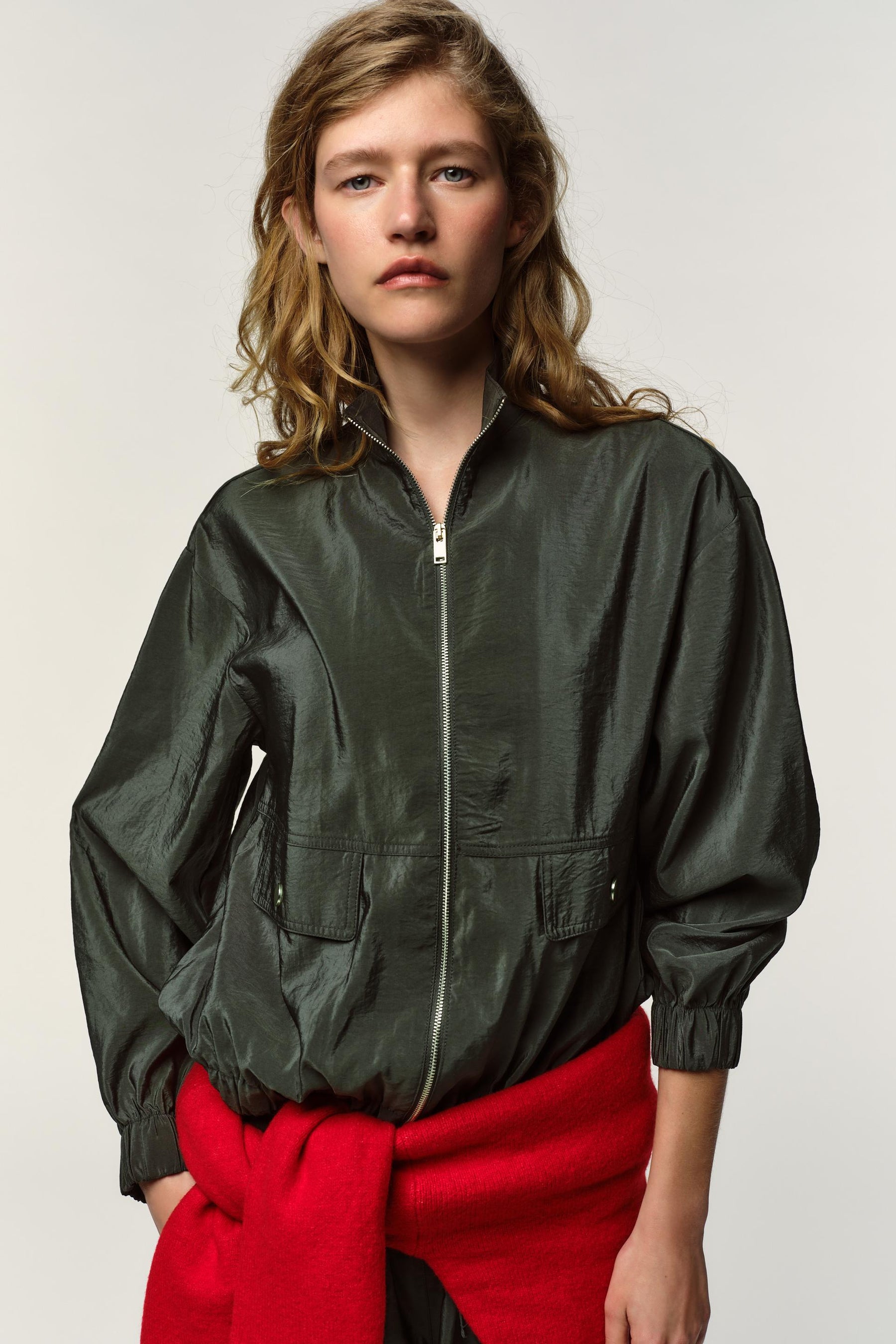 High-Neck Bomber Jacket