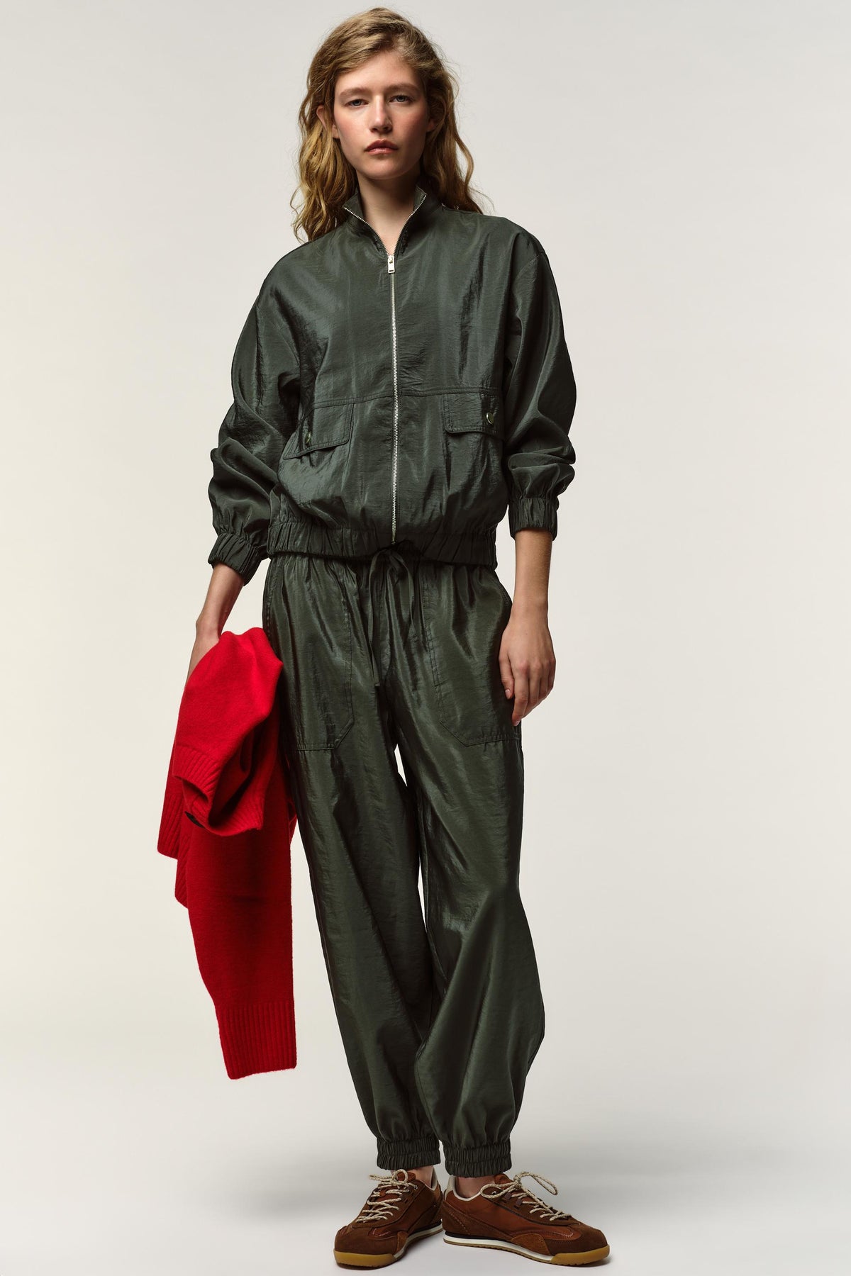 High-Neck Bomber Jacket