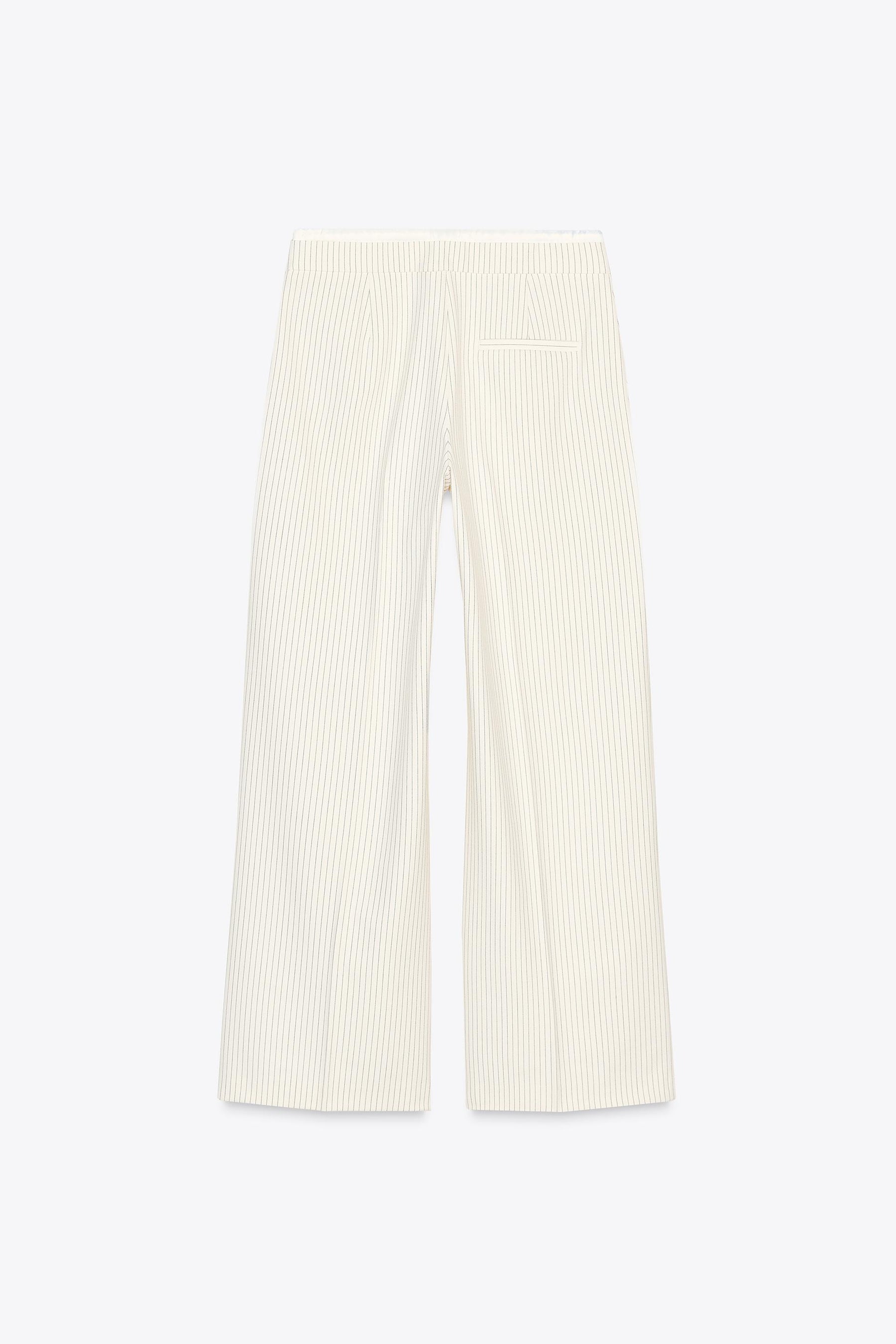 Wide-leg trousers with waistband