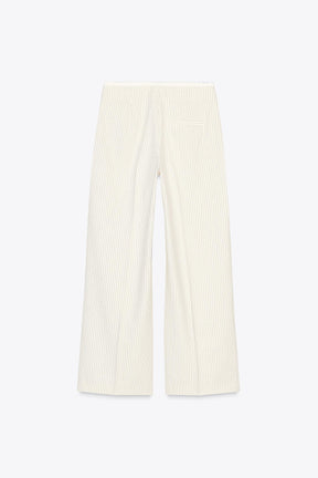 Wide-leg trousers with waistband