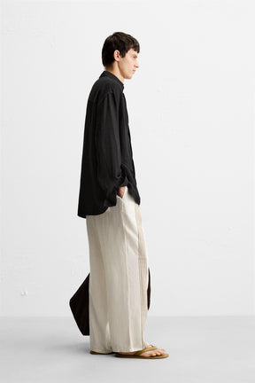 100% LINEN EMBROIDERED TROUSERS - Image 4
