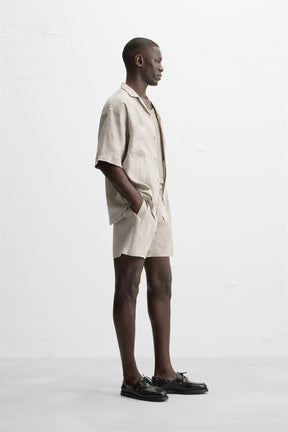100% LINEN BERMUDA SHORTS - Image 4