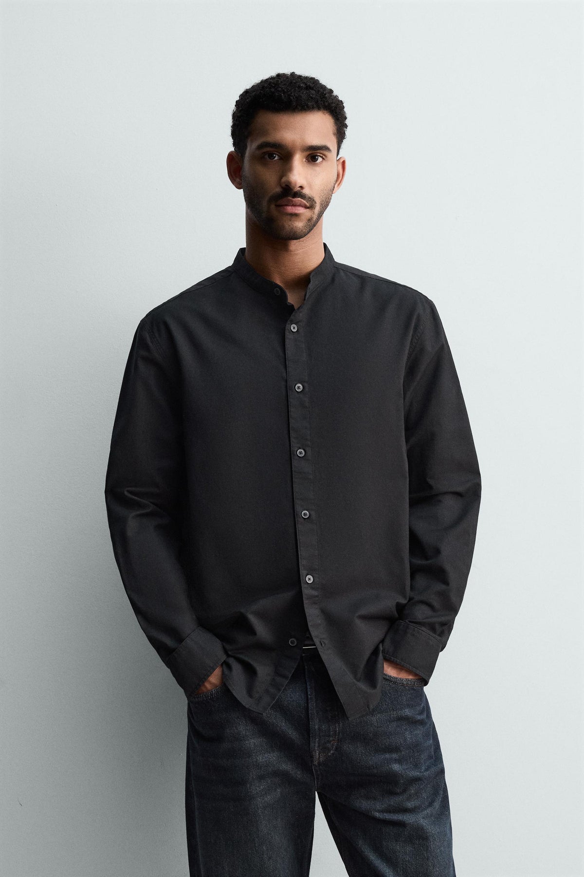 OXFORD SHIRT WITH STAND-UP COLLAR - Image 2