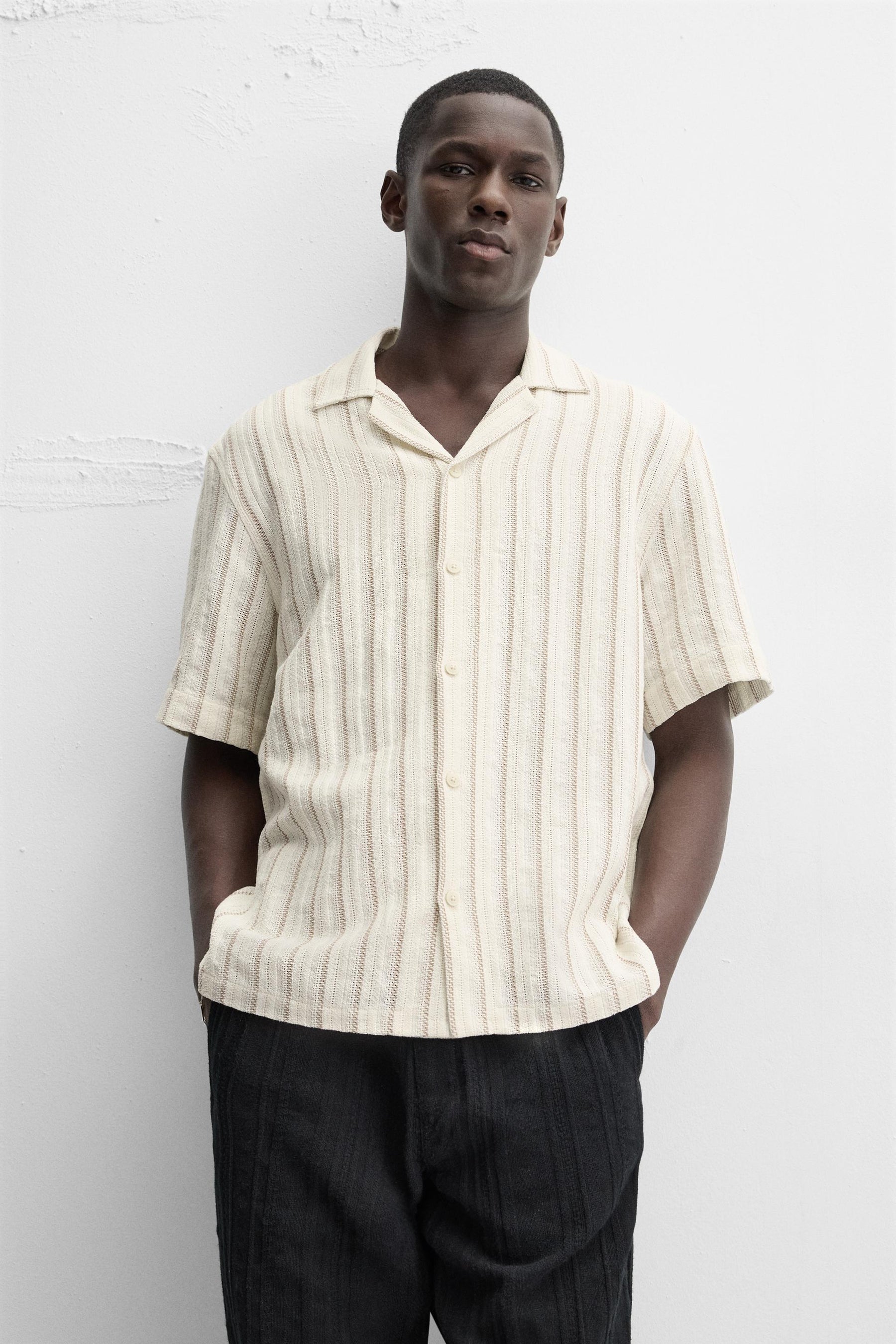 STRIPED TEXTURED SHIRT - Image 5