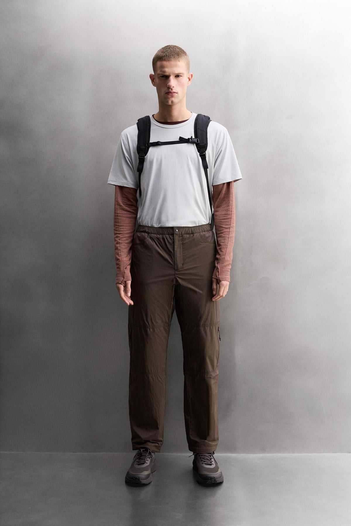 CONTRAST LINING CARGO TROUSERS - Image 1